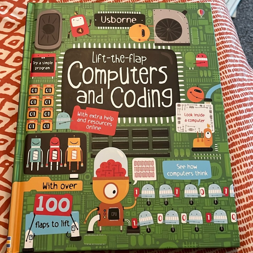 Usborne lift and flap computers and coding - like new!